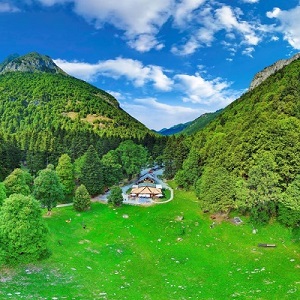 Aerial Panorama of Pian delle Gorre (Italy)